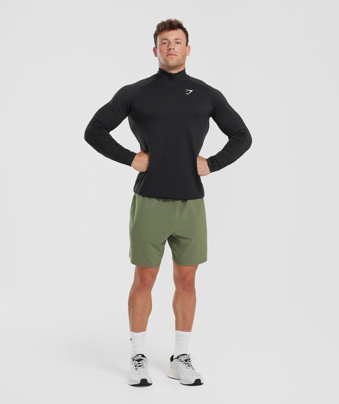 Gymshark Vital 1/4 Zip Pullover Pullover Herr Svarta Grå | 643GVAQFR