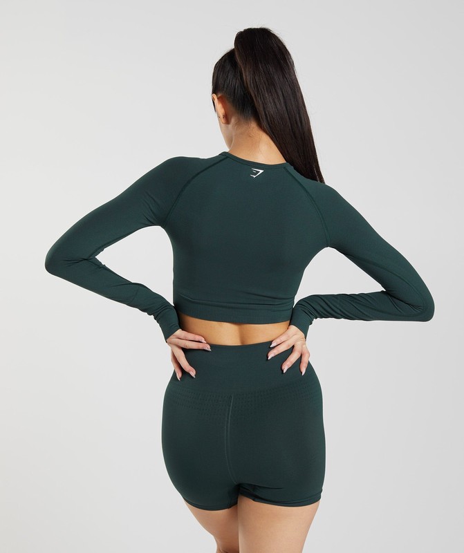 Gymshark Vital Seamless 2.0 Crop Top Crop Top Dam Gröna | 047UTXCRE