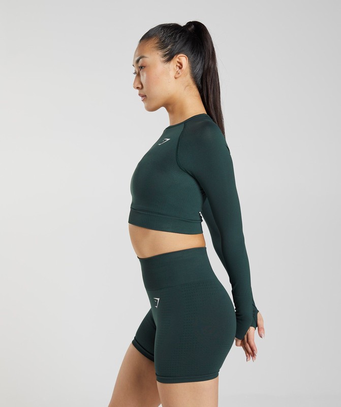 Gymshark Vital Seamless 2.0 Crop Top Crop Top Dam Gröna | 047UTXCRE