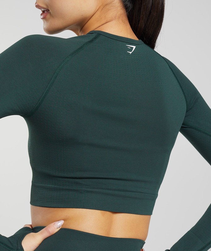 Gymshark Vital Seamless 2.0 Crop Top Crop Top Dam Gröna | 047UTXCRE