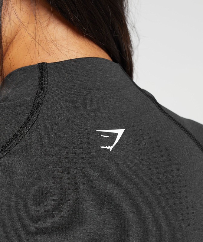 Gymshark Vital Seamless 2.0 Midi Zip Up Jacket Jacka Dam Svarta | 439IUONCB