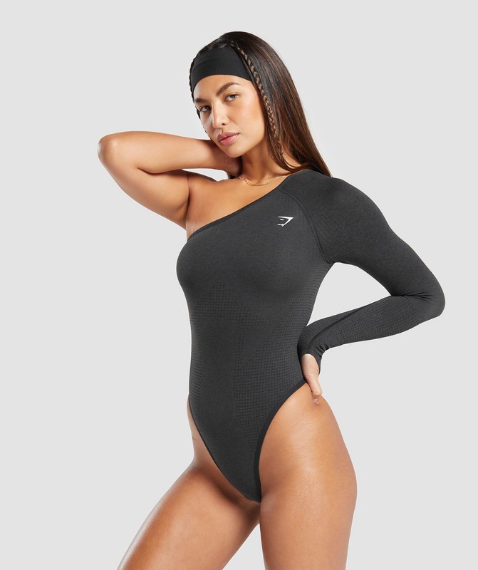 Gymshark Vital Seamless Bodysuit Body Dam Svarta | 367TZDVLU