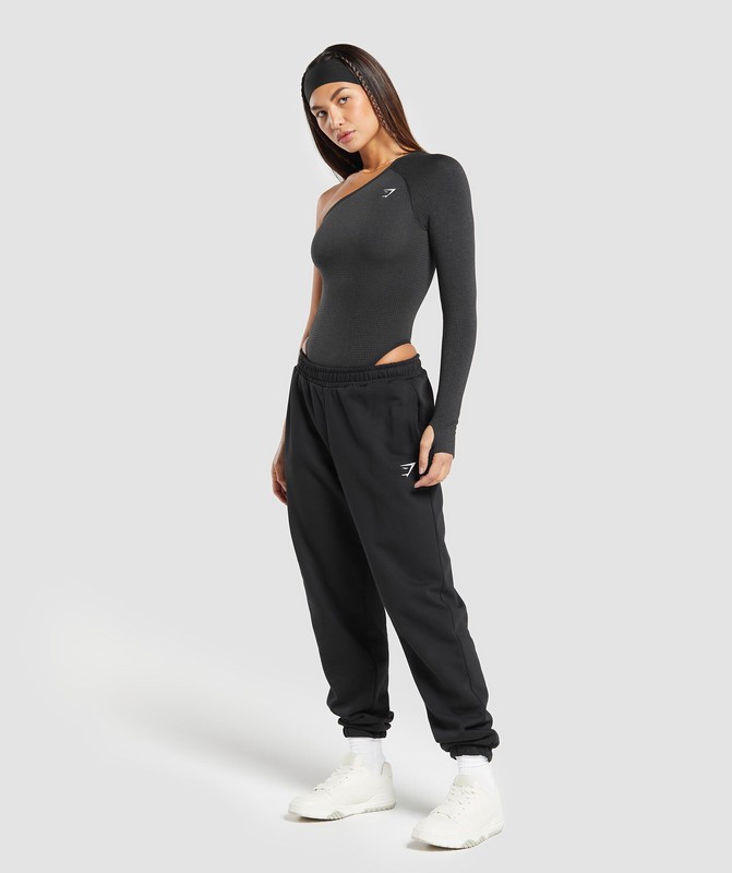 Gymshark Vital Seamless Bodysuit Body Dam Svarta | 367TZDVLU