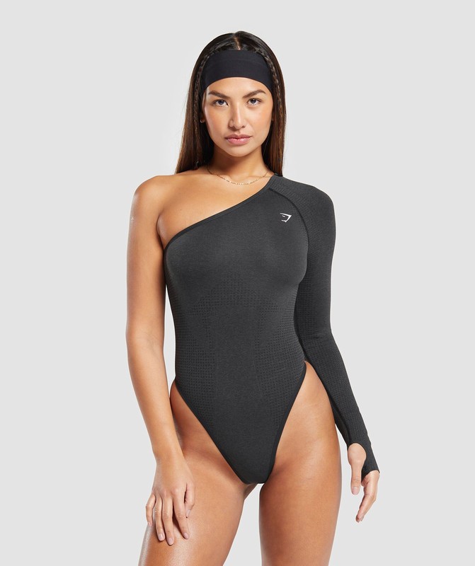 Gymshark Vital Seamless Bodysuit Body Dam Svarta | 367TZDVLU