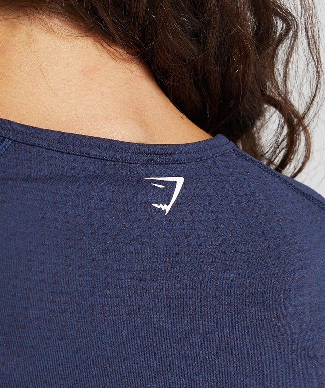 Gymshark Vital Seamless Crop Top Crop Top Dam Blå | 135WYXDNB