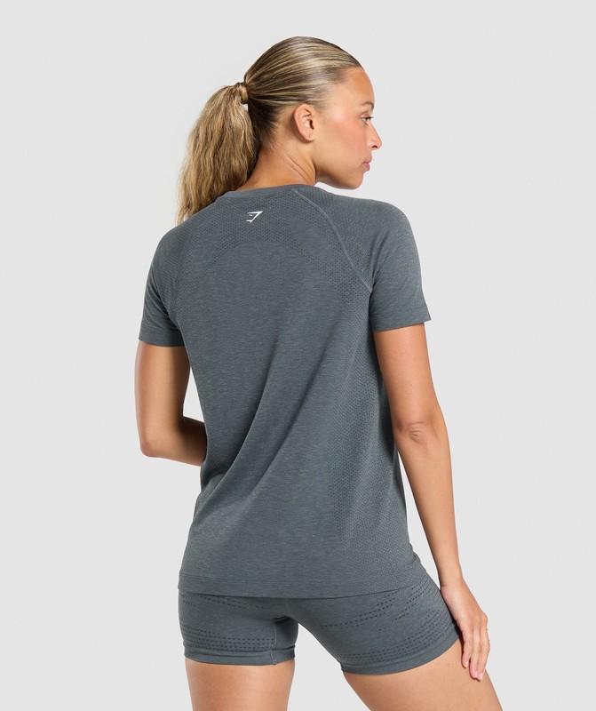 Gymshark Vital Seamless Light T-Shirt T-Shirt Dam Grå | 701EAVNKX