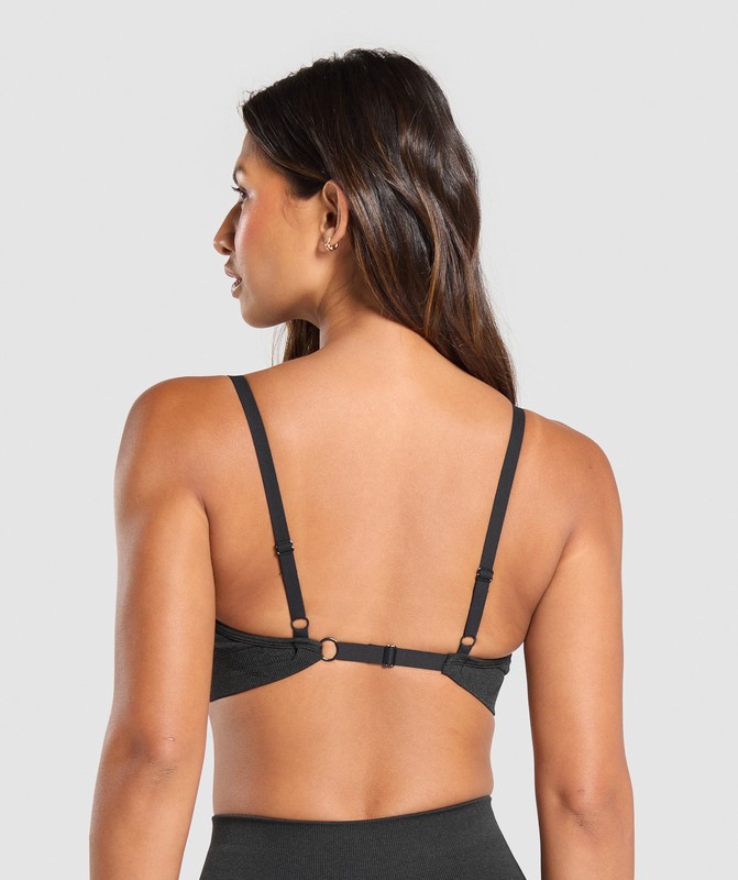 Gymshark Vital Seamless Sports Bra Sport BH Dam Svarta | 978MCOLHN