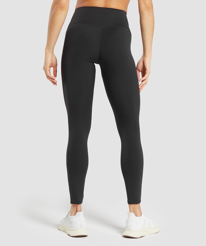 Gymshark Waist Support Leggings Leggings Dam Svarta | 485DXYEMJ
