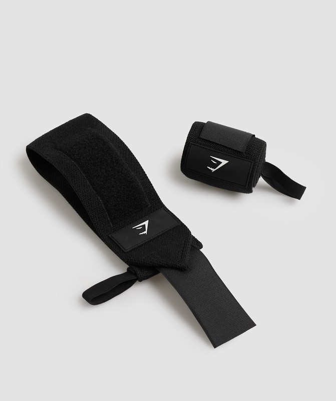 Gymshark Wrist Straps Wrist Straps Herr Svarta | 819IKJVLA