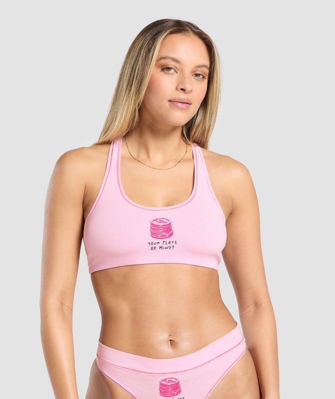 Gymshark Your Plate or Mine Bralette Braletter Dam Rosa | 742PKZWBA