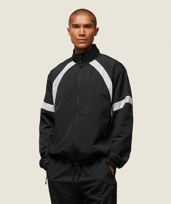 Gymshark everywear Coaches Track Jacket Jacka Herr Svarta Grå | 153GUEPNH