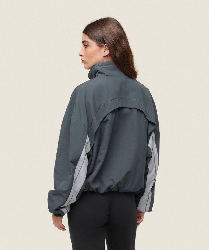 Gymshark everywear Coaches Track Jacket Jacka Dam Svarta Grå | 213IEMBHP
