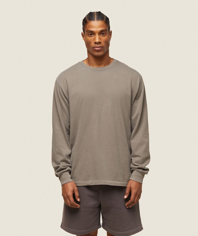 Gymshark everywear Relaxed Long Sleeve Tee T-Shirt Herr Bruna | 958OXTJSR