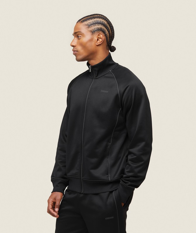 Gymshark everywear Track Jacket Jacka Herr Svarta Vita | 671PBRJAZ