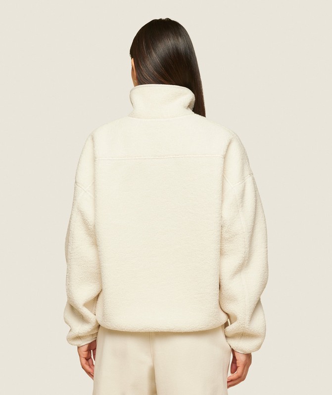 Gymshark everywear Zip Up Sherpa Jacket Jacka Dam Vita | 342SAWFKR